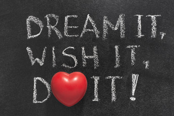 Canvas Print - dream,wish,do heart