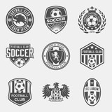 Fototapeta Dinusie - set of football (soccer) crests and logos