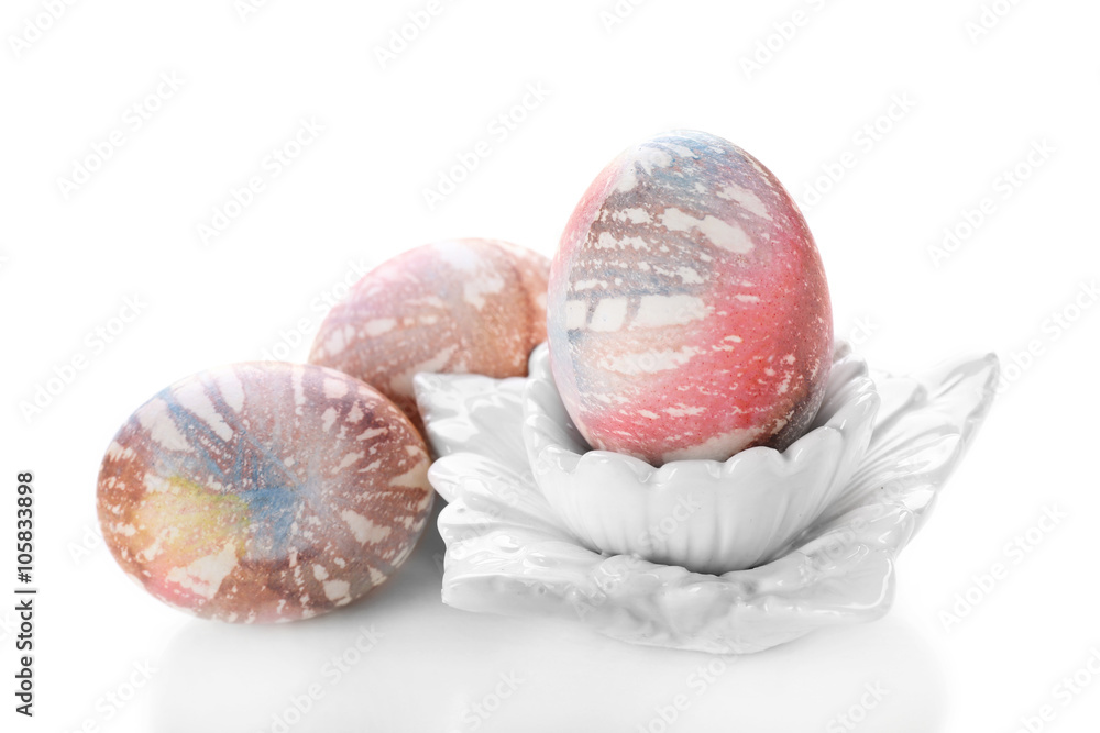 Easter eggs isolated on white background