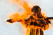 Burning down effigy of Shrovetide