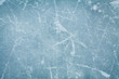 Leinwandbild Motiv Ice hockey rink background or texture, macro, top view