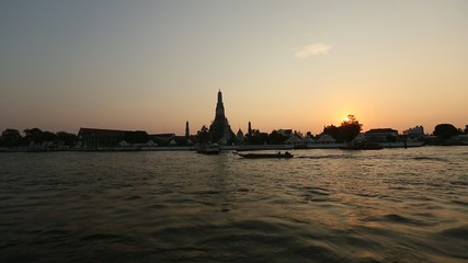 Wall Mural - Local transport boat on Chao Phraya river in Bangkok, Thailand.