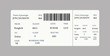 Vector image of airline boarding pass ticket with QR2 code.