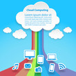 Cloud computing technology abstract scheme eps10 vector illustration