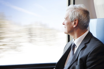 Businessmann on the train