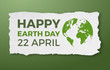 Earth day, April 22, graphic illustration poster