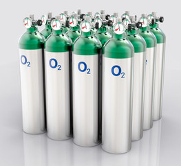 3d isolated oxygen tank
