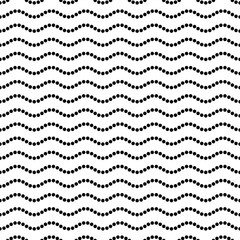 Canvas Print - Seamless dotted wavy line pattern