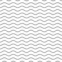 Sticker - Seamless dotted wavy line pattern