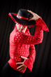 Man dancing spanish dance in red clothing