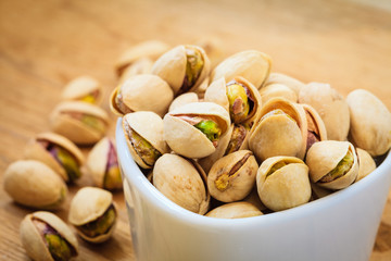 Roasted pistachio nuts seed with shell