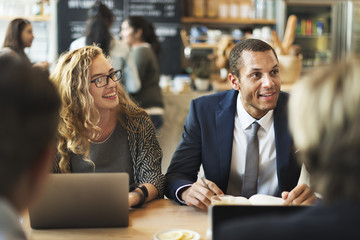 Wall Mural - business people discussion ideas meeting concept