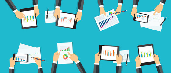 Aufkleber - business analytic  graph report . business investment planning 
