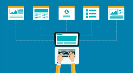 business  online content .web design structure and layout.