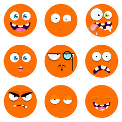 Set of icons of emotions.