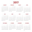Modern style calendar for 2017