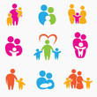 © lapencia - happy family icons, vector symbols collection