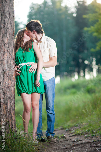Young Couple In Love Outdoor Stunning Sensual Outdoor Portrait Of Young