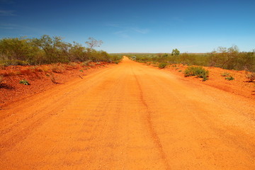 Poster - Lonely track in Australian bush