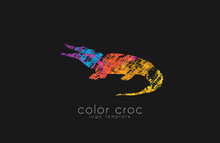 Crocodile Logo Design. Color Croc. Animal Logo.