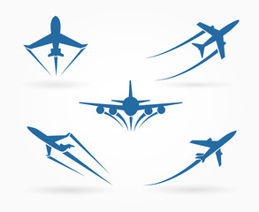 flying up airplane icons
