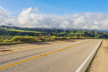 Road in California Hills