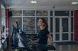 © pro100pasha - The sports girl on a treadmill