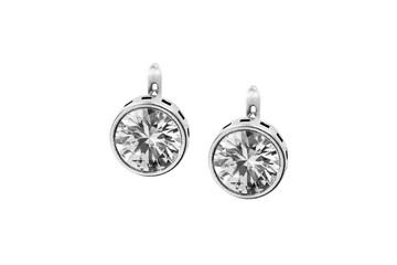 Sticker - Diamond earrings isolated