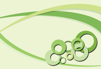 Wall Mural - green circles background