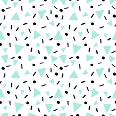Poster - hand drawn retro seamless pattern