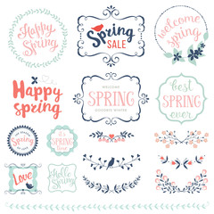 Wall Mural - happy spring set