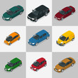 Modern Car. Car icons. Flat 3d isometric vector illustration car icon. High quality city transport. 