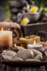 Wall Mural - Stones and aromatic candles