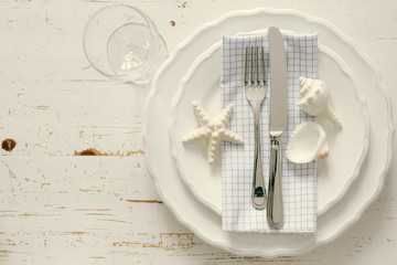 Sticker - Summer marine style table setting