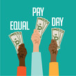
Equal pay day design. EPS 10 vector.