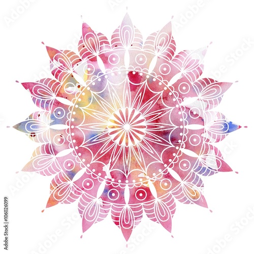 Fotomural Mandala colorful watercolor