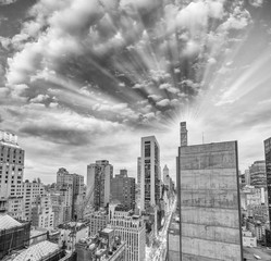 Wall Mural - New York, wonderful black and white Manhattan skyline