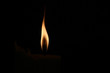 A small flame in the darkness.