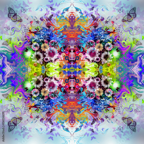 абстрактный цветочный фон с...