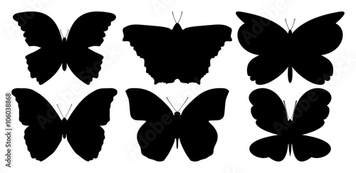 Schmetterling Silhouetten Stock Vector | Adobe Stock
