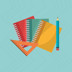 Poster - school supplies design 