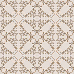 Wall Mural - Curly seamless pattern