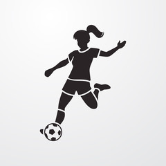 Wall Mural - Soccer player icon