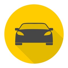 Canvas Print - Car icon with long shadow