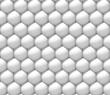 abstract 3d background made of white nested spheres in a hexagon pattern (seamless)