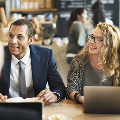 Wall Mural - business people discussion ideas meeting concept