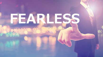 Poster - Fearless concept with businessman