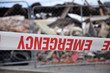 emergency tape after the February 22, 2011 Earthquake in Christchurch, New Zealand