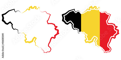 belgia mapa konturowa Belgia   mapa konturowa   barwy   Buy this stock illustration and 
