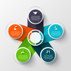 Aufkleber - Vector infographic design template.